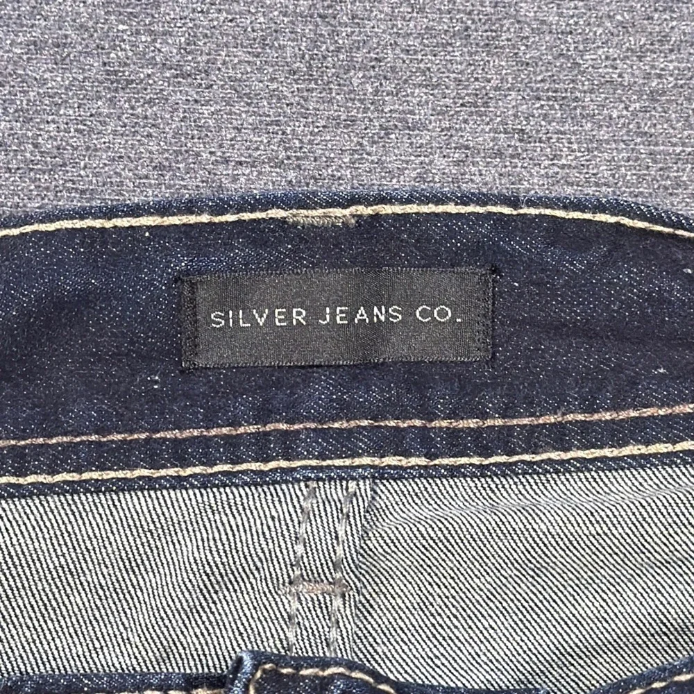 Silver Jeans Allan Men 34x30 Blue Slim Leg Classic Dark Wash Stretch Denim